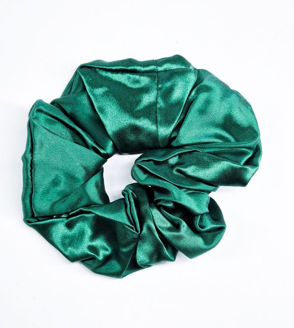 Hovedbilde Scrunchie Silke Grønn